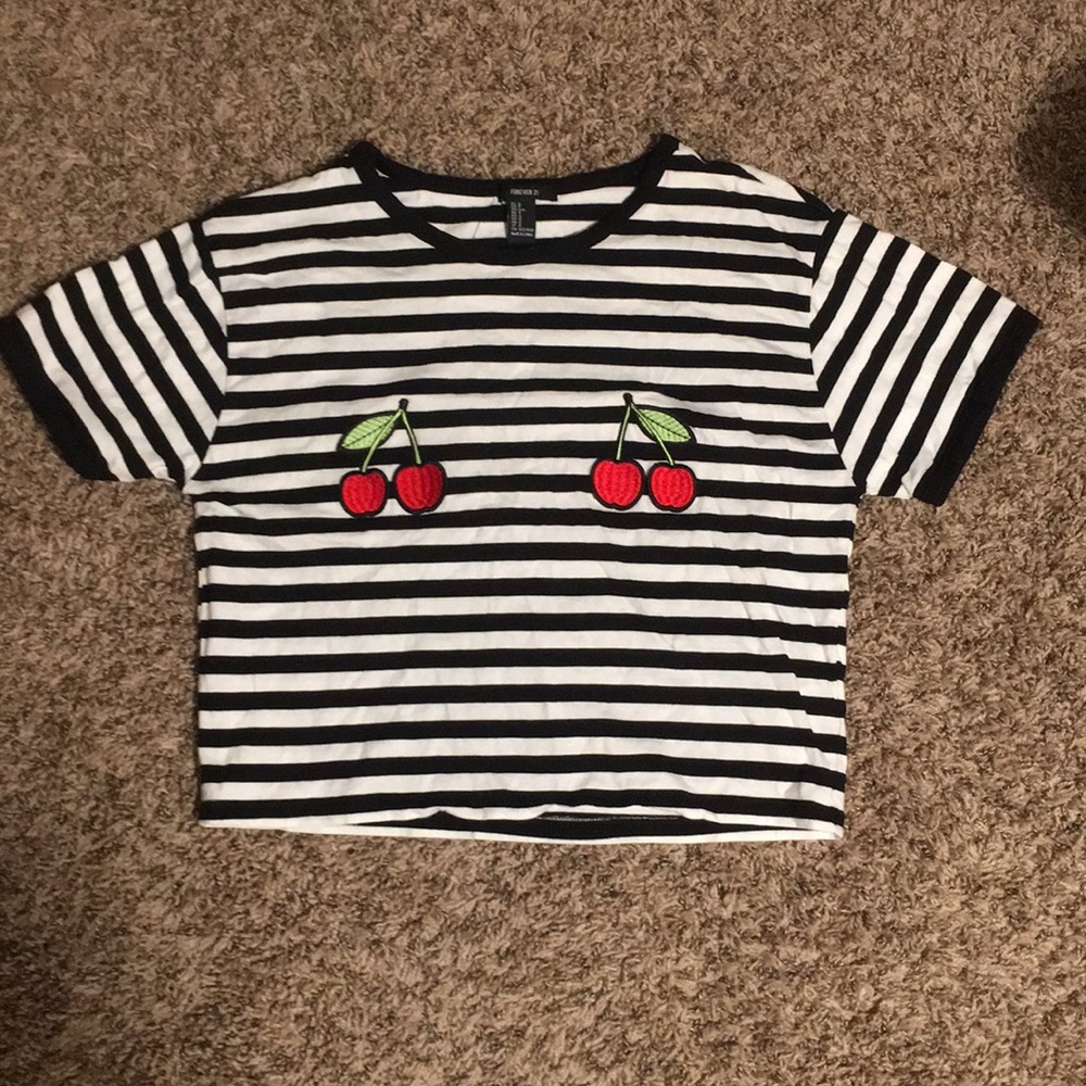 Forever21 striped crop top
